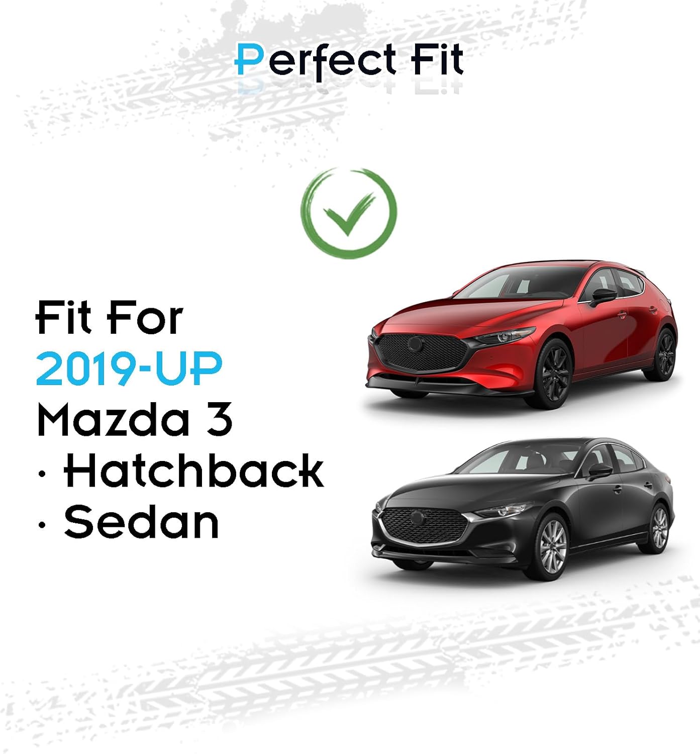 Roof Rack for Mazda 3 Sedna & Hatchback 2019-2025 with Fixed Points, 265 LBS Heavy Duty Cross Bars - Anti-Theft Lock - Low Wind Noise - Kayak, Bike, Cargo Ready