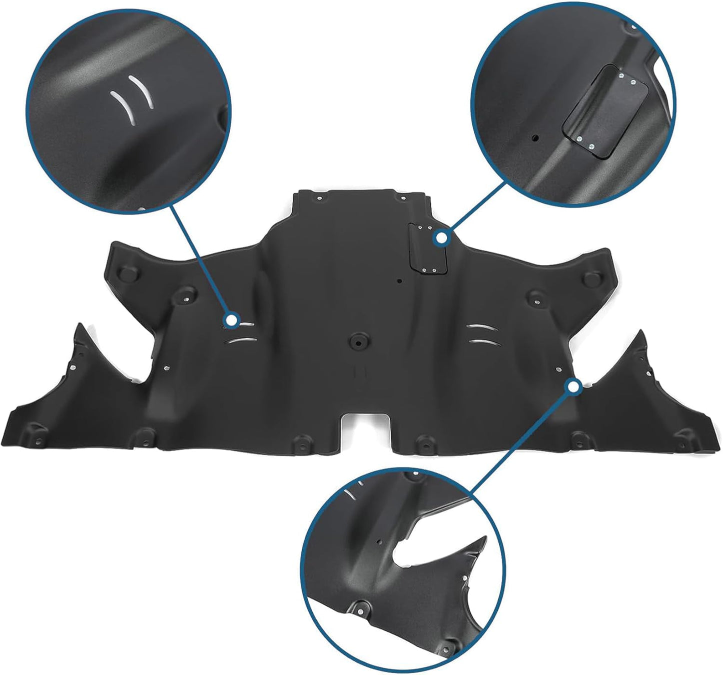 All Aluminum Rear Protective Skid Plate for Tesla Model Y/Model 3, Fits 2017-2024, Guards Chassis from Road Debris