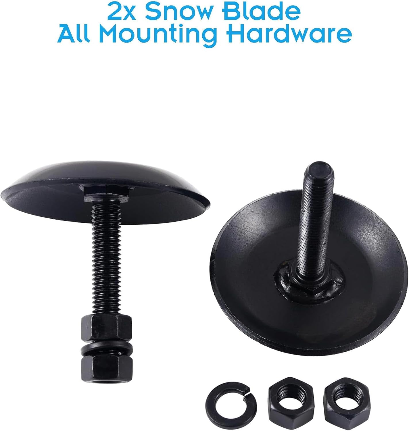 Snow Plow Shoes Skids Foot for ATV/UTV New Polaris Tractor, 3 Inch, Heavy Duty S-Steel, Skid Shoes Pair, Black, 2873423