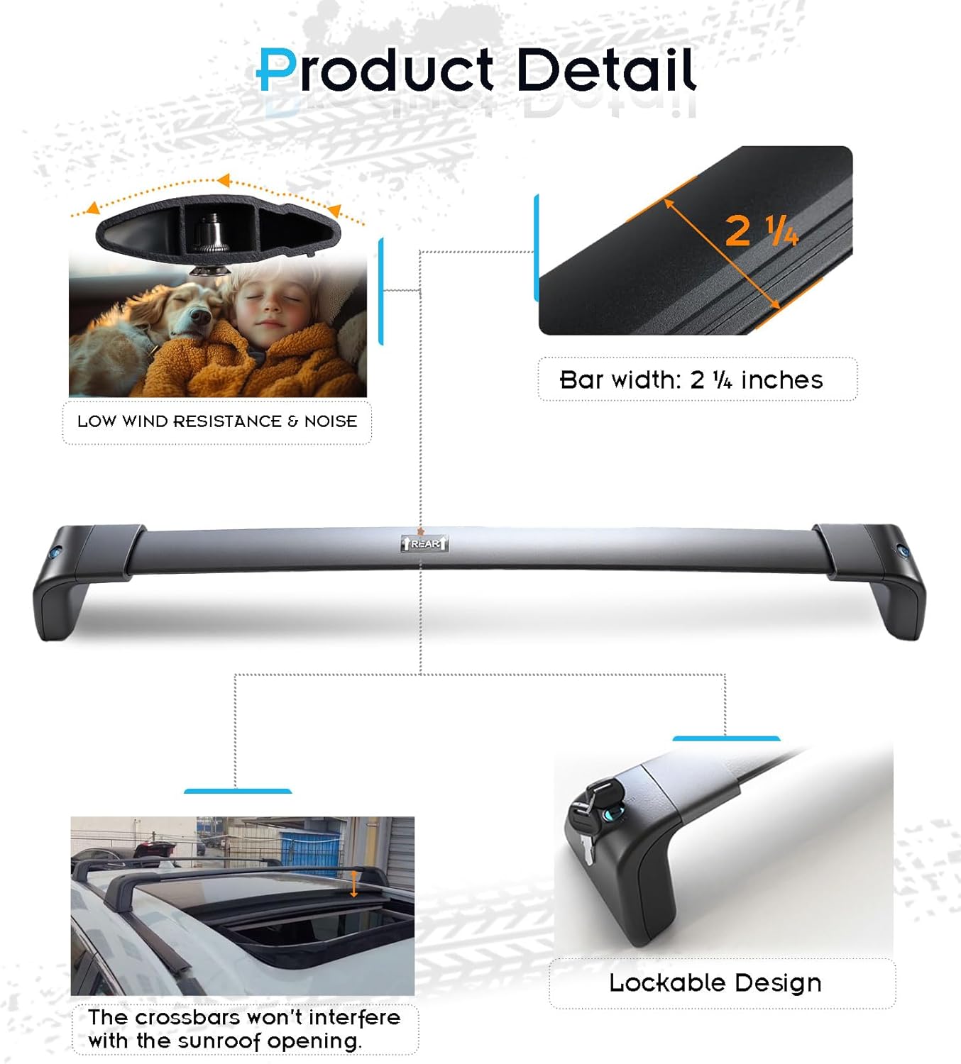 Deepace Roof Rack for Toyota Corolla Cross & Hybrid 2022-2026 with Flush Side Rails, 265 LBS Heavy Duty Cross Bars- Anti-Theft Lock- Low Wind Noise- Kayak, Bike, Cargo Ready