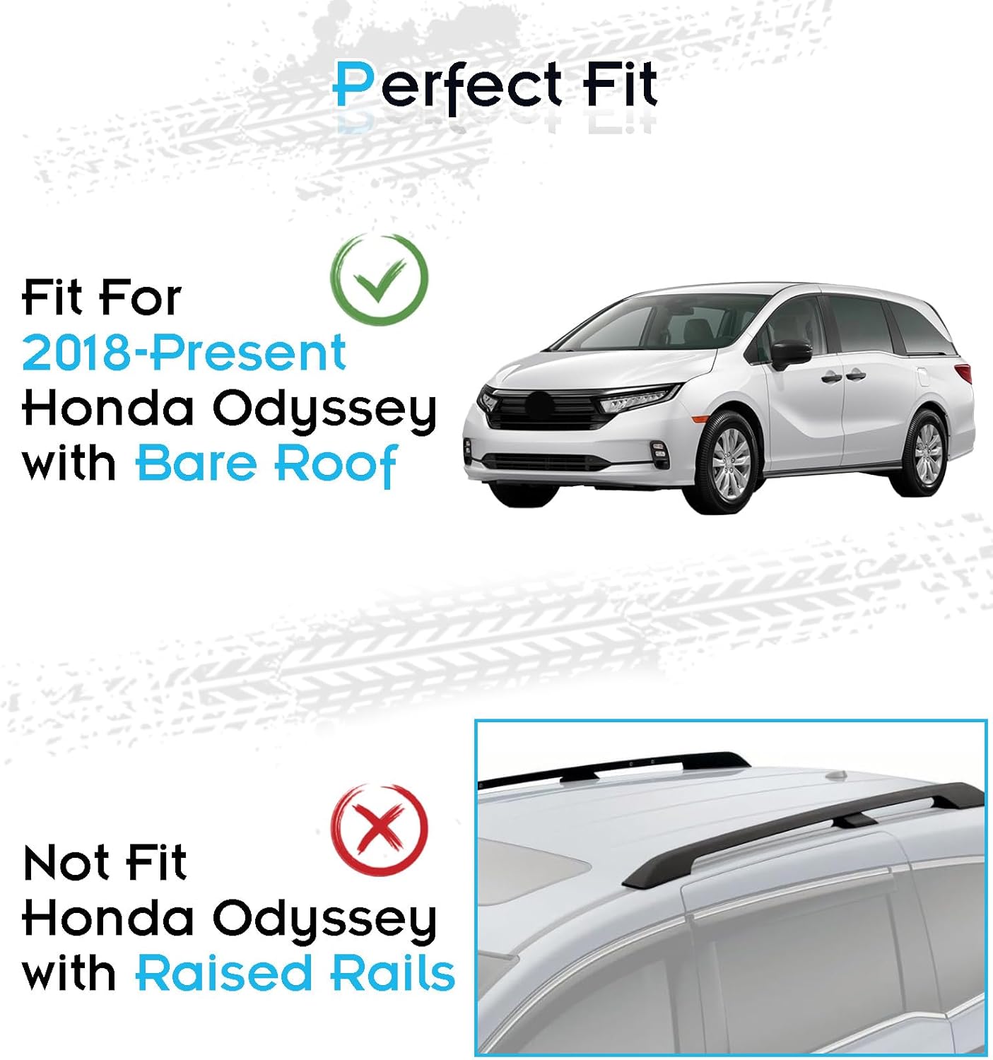 Roof Rack for Honda Odyssey 2018-2025 Without Side Rails, 265 LBS Heavy Duty Cross Bars - Anti-Theft Lock - Low Wind Noise - Kayak, Bike, Cargo Ready