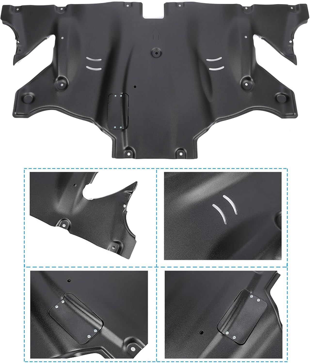 All Aluminum Rear Protective Skid Plate for Tesla Model Y/Model 3, Fits 2017-2024, Guards Chassis from Road Debris