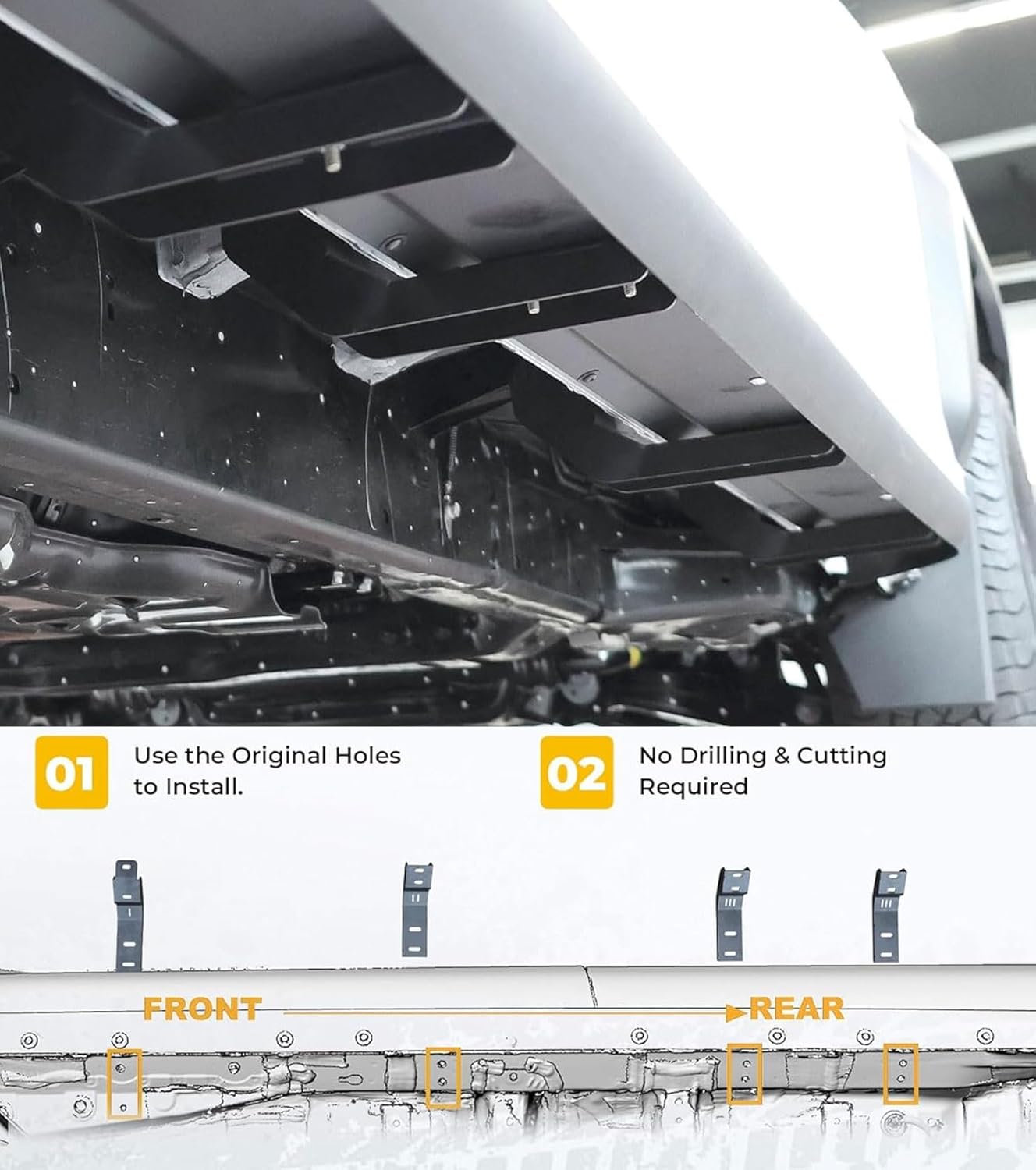 600LBS Running Boards Side Steps for 2024-2026 Toyota Tacoma - Pinch Weld Cover & No Ground Clearance Loss