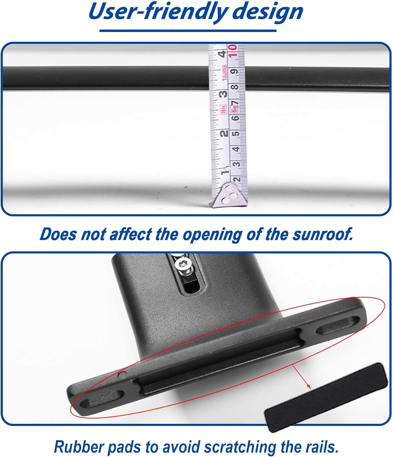 Upgraded 220lbs Roof Racks Cross Bars for 2016-2019 Ford Explorer, Deepace Cross Rails for Luggage Kayak Bike Snowboad