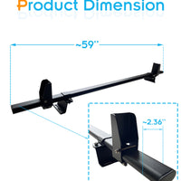 400 LBS Ladder Roof Racks for 2015-2024 Ford Transit Cargo 150 250 350 HD, Gloss Black Heavy Duty Stainless Steel Cargo Roof Racks, Pack of 3