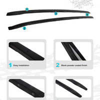 220 LBS Roof Rails & Roof Racks for 2023 2024 2025 Honda CRV CR-V EX EX-L LX, Heavy Duty All Aluminum Set of 4 with 2 Side Rails and 2 Cross Bars, All Black Cargo Accessories