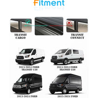 400 LBS Ladder Roof Racks for 2015-2024 Ford Transit Cargo 150 250 350 HD, Gloss Black Heavy Duty Stainless Steel Cargo Roof Racks, Pack of 3