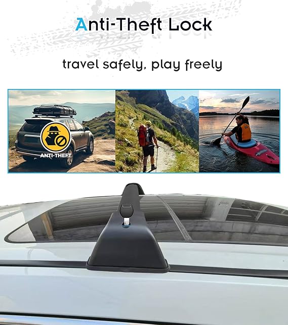 Roof Rack Compatible with Honda CRV 2007-2011 Without Side Rails, 265 LBS Heavy Duty Cross Bars - Anti-Theft Lock - Low Wind Noise- Kayak, Bike, Cargo Ready