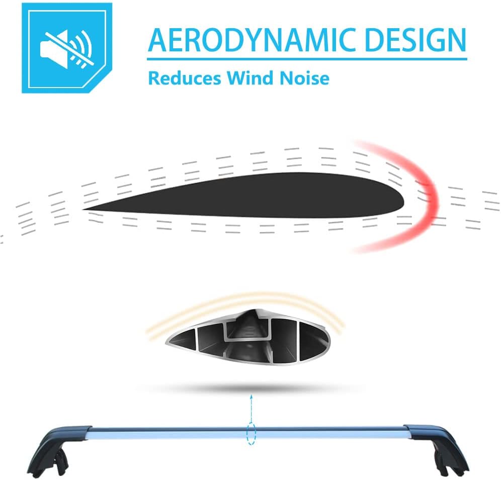 Lockable Roof Racks for Nissan Qashqai 2017-2023, Work w/Factory Raised Side Rails, Anti-Theft Cross Bars
