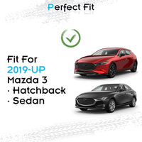 Roof Rack for Mazda 3 Sedna & Hatchback 2019-2025 with Fixed Points, 265 LBS Heavy Duty Cross Bars - Anti-Theft Lock - Low Wind Noise - Kayak, Bike, Cargo Ready