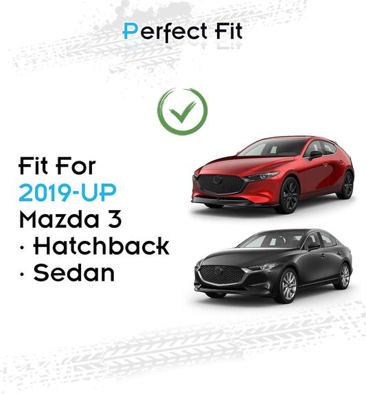 Roof Rack for Mazda 3 Sedna & Hatchback 2019-2025 with Fixed Points, 265 LBS Heavy Duty Cross Bars - Anti-Theft Lock - Low Wind Noise - Kayak, Bike, Cargo Ready