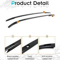 Lockable Roof Rails & Cross Bars for LR Discovery Sport, 2 Side Rails & 2 Roof Racks, Deepace All Black Rooftop Accessories (2014-2025)