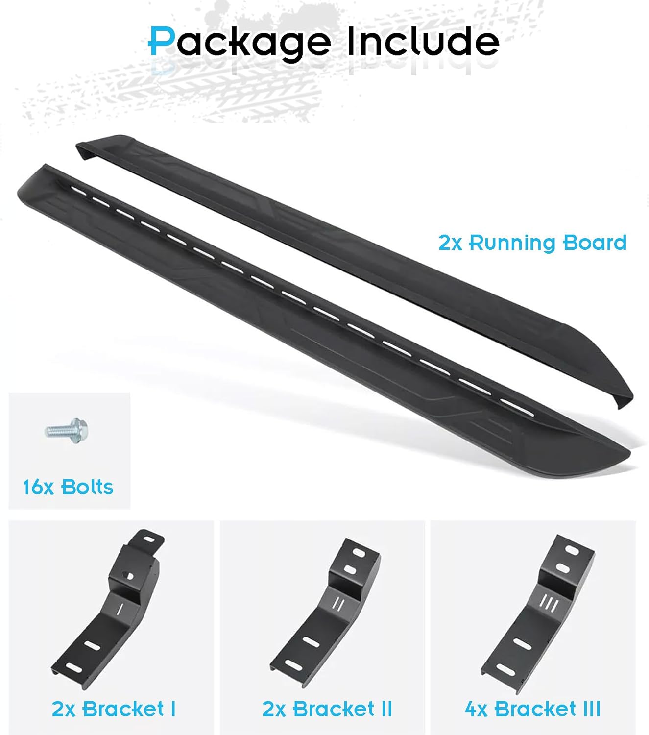 600LBS Running Boards Side Steps for 2024-2026 Toyota Tacoma - Pinch Weld Cover & No Ground Clearance Loss