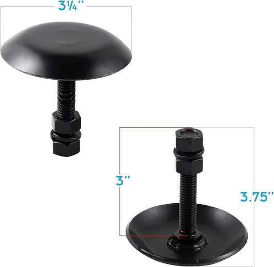 Snow Plow Shoes Skids Foot for ATV/UTV New Polaris Tractor, 3 Inch, Heavy Duty S-Steel, Skid Shoes Pair, Black, 2873423