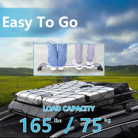 Lockable Roof Racks for Nissan Qashqai 2017-2023, Work w/Factory Raised Side Rails, Anti-Theft Cross Bars