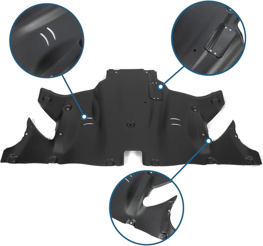 All Aluminum Rear Protective Skid Plate for Tesla Model Y/Model 3, Fits 2017-2024, Guards Chassis from Road Debris