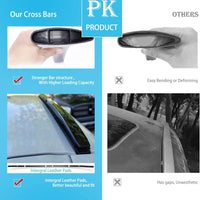 220LBS Roof Rails Racks for Mazda CX-5 CX5 2017-2025, Deepace All Aluminum Set of 4 with 2 Side Rails and 2 Cross Bars, All Black Cargo Accessories