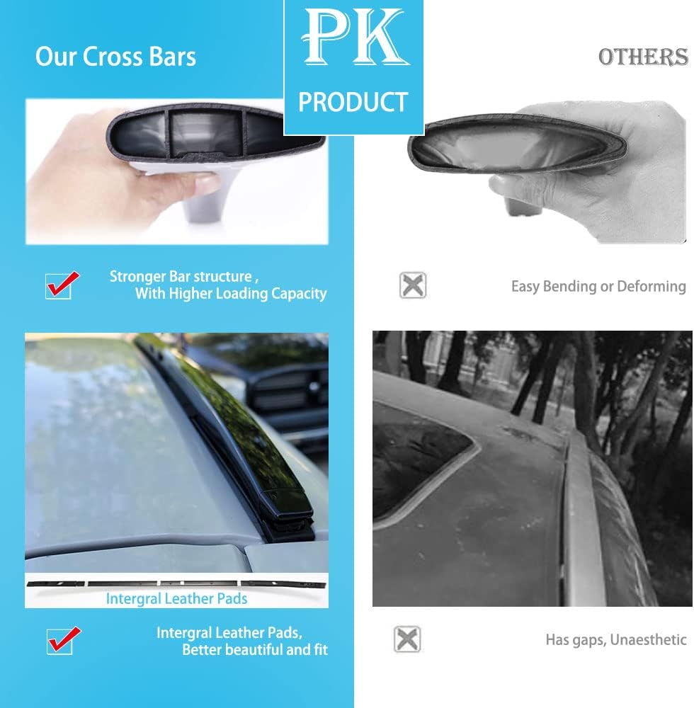 220LBS Roof Rails Racks for Mazda CX-5 CX5 2017-2025, Deepace All Aluminum Set of 4 with 2 Side Rails and 2 Cross Bars, All Black Cargo Accessories