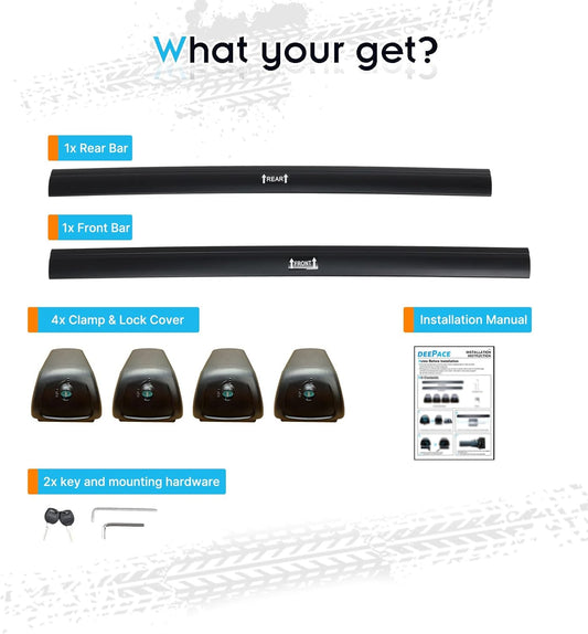 Roof Rack for Hyundai Kona & Kona EV 2018-2023 with Flush Rails, 265 LBS Capacity Cross Bars - Anti-Theft Lock - Aerodynamic Noise Reduction - Kayak, Bike, Ski Ready