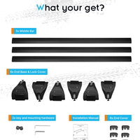 330LBS Lockable 3-PC Roof Racks Compatible with 2007-2025 Jeep Wrangler JK JL Gladiator JT 2&4 Door, Aluminum Black Cross Bars