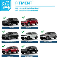 220 LBS Roof Racks Cross Bars for 2021-2025 Jeep Grand Cherokee L & 2022-2025 Grand Cherokee WL, Deepace Black All Aluminum Alloy Cross Rails