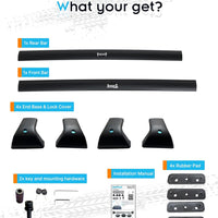 Roof Rack for Chevy Equinox 2018 2019 Without Side Rails, 265 LBS Heavy Duty Cross Bars- Anti-Theft Lock- Low Wind Noise- Kayak, Bike, Cargo Ready