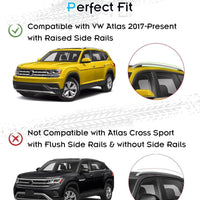 330LBS Lockable Roof Rack Cross Bars for VW Atlas 2017-2025, 2-Hole 2-Screw Mounting & Custom Fit Design
