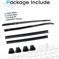 Roof Rails & Roof Racks for 2012-2016 Honda CR-V EX LX, All Black Set of 4 with 2 Side Rails and 2 Cross Bars, Rooftop Cargo Accessories