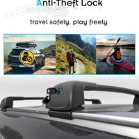 Roof Rack for Kia Sorento Hybrid 2016-2022 with Flush Rails, 265 LBS Capacity Cross Bars - Anti-Theft Lock - Aerodynamic Noise Reduction - Kayak, Bike, Ski Ready