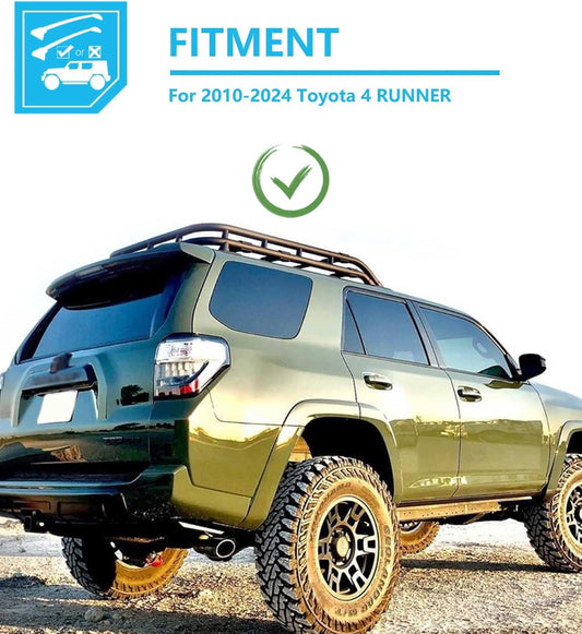 350LBS Roof Racks Basket for 2010-2024 Toyota 4RUNNER TRD Pro Sport, Black Aluminum Extension Top Luggage Holder Cross Bars