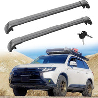 Lockable Cross Bars Roof Racks for 2014-2021 Mitsubishi Outlander, Deepace Anti-Theft Cross Rails for Rooftop Cargo Carrier Bag Luggage Kayak Bike Snowboad