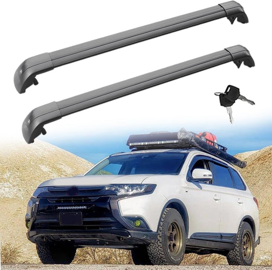 Lockable Cross Bars Roof Racks for 2014-2021 Mitsubishi Outlander, Deepace Anti-Theft Cross Rails for Rooftop Cargo Carrier Bag Luggage Kayak Bike Snowboad