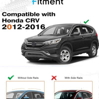 Roof Rails & Roof Racks for 2012-2016 Honda CR-V EX LX, All Black Set of 4 with 2 Side Rails and 2 Cross Bars, Rooftop Cargo Accessories