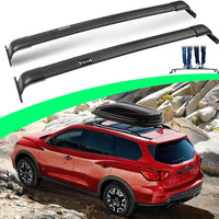 Upgraded 220 LBS Cross Bars Roof Racks for Nissan Pathfinder 2013-2021, Deepace All Aluminum Black Cross Rails for Kayak Ski Rooftop Accessories