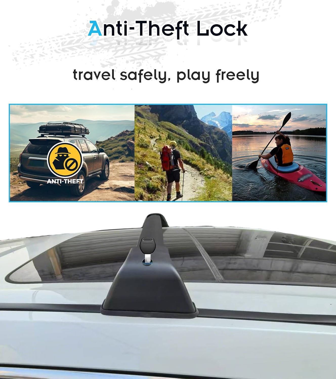 Deepace Roof Rack for Toyota Corolla Cross & Hybrid 2022-2026 with Flush Side Rails, 265 LBS Heavy Duty Cross Bars- Anti-Theft Lock- Low Wind Noise- Kayak, Bike, Cargo Ready