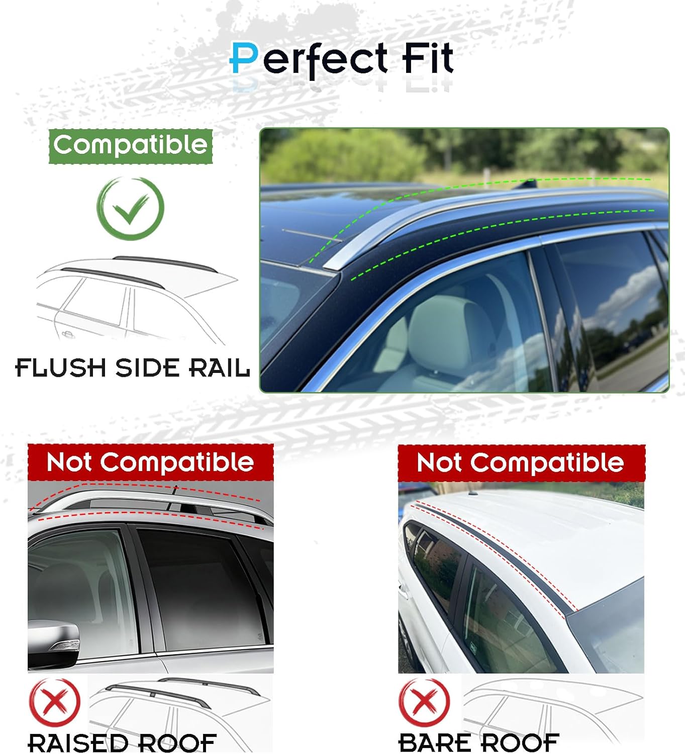 Roof Rack for Hyundai Kona & Kona EV 2018-2023 with Flush Rails, 265 LBS Capacity Cross Bars - Anti-Theft Lock - Aerodynamic Noise Reduction - Kayak, Bike, Ski Ready