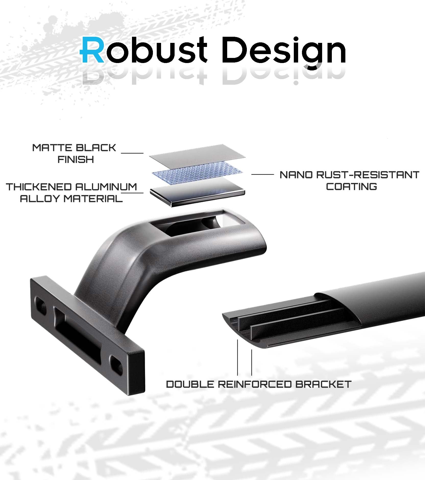 220 LBS Roof Rails & Roof Racks for 2023 2024 2025 Honda CRV CR-V EX EX-L LX, Heavy Duty All Aluminum Set of 4 with 2 Side Rails and 2 Cross Bars, All Black Cargo Accessories