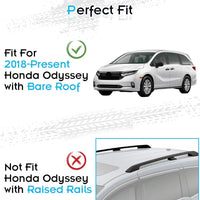 Roof Rack for Honda Odyssey 2018-2025 Without Side Rails, 265 LBS Heavy Duty Cross Bars - Anti-Theft Lock - Low Wind Noise - Kayak, Bike, Cargo Ready