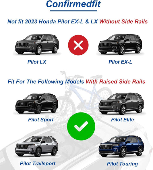 Deepace 300 LBS Roof Rack for Honda Pilot 2023-2026, Anti-Theft Design - Hidden Screws & Low Wind Noise Aluminum Cross Bars