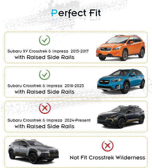 330LBS Roof Rack Cross Bars for 2013-2023 Subaru XV Crosstrek & Subaru Impreza, Anti-Theft 2-Hole 2-Screw Mounting & Custom Fit Design - More