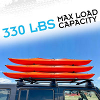 330LBS Lockable 3-PC Roof Racks Compatible with 2007-2025 Jeep Wrangler JK JL Gladiator JT 2&4 Door, Aluminum Black Cross Bars