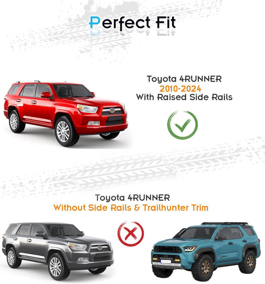 Deepace 330LBS Lockable Roof Rack Cross Bars for Toyota 4Runner 2010-2024, 2-Hole 2-Screw Mounting & Custom Fit Design