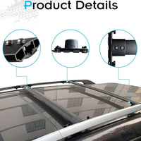 Upgraded 220 LBS Roof Racks for 2010-2017 Chevy Equinox & Terrain, Deepace All Aluminum Black Cross Rails for Kayak Ski Rooftop Accessories