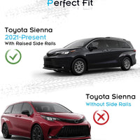 330LBS Lockable Roof Rack Cross Bars for Toyota Sienna 2021-2025, 2-Hole 2-Screw Mounting & Custom Fit Design