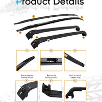 Lockable Roof Rails & Cross Bars for Honda HR-V 2016-2022, 2 Side Rails & 2 Roof Racks, Deepace All Black Rooftop Accessories