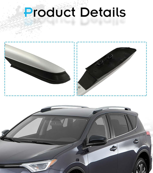 All Aluminum Side Rails for Toyota RAV4 2014-2018, Silver Roof Rails Bolt on Your Original Holes, No Drilling Required
