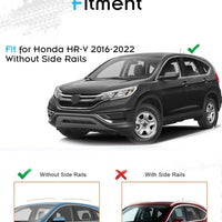 Lockable Roof Rails & Cross Bars for Honda HR-V 2016-2022, 2 Side Rails & 2 Roof Racks, Deepace All Black Rooftop Accessories