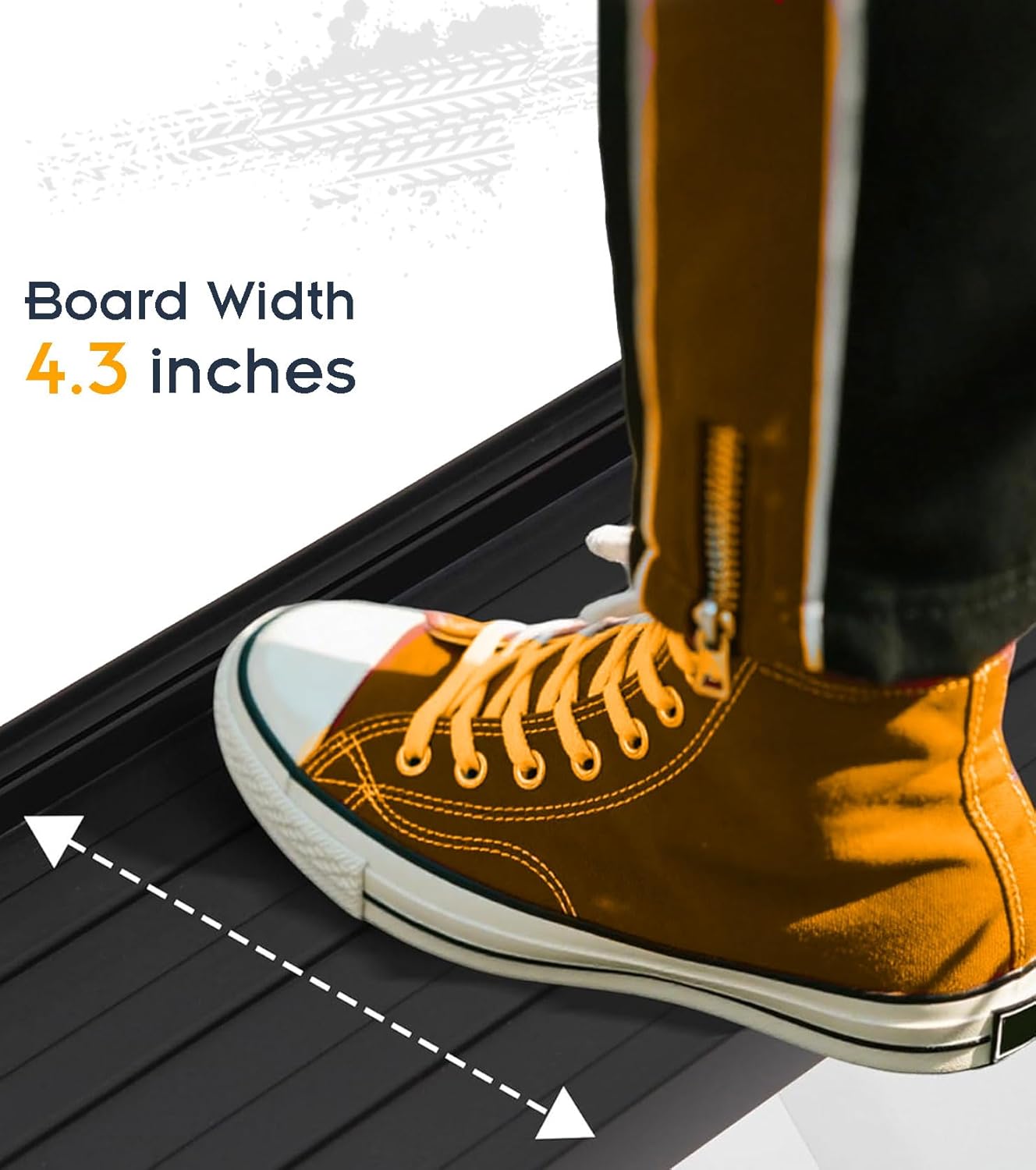 Running Boards Side Steps Fit for 2020-2025 Ford Explorer & Hybrid w/Mud Flaps (No Drilling Required)