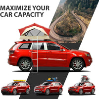 220LBS Roof Racks for Jeep Grand Cherokee WK2 2011-2021 - Only Fit Factory Grooved Metal Side Rails, Deepace Metal Clamp Cross Bars