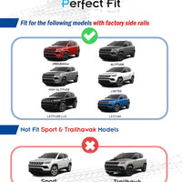 Deepace 300 LBS Lockable Roof Rack Cross Bars for Jeep Compass 2018-2025 (Except Trailhwak) - Hidden Screws & Low Wind Noise Aluminum Cargo Carrier